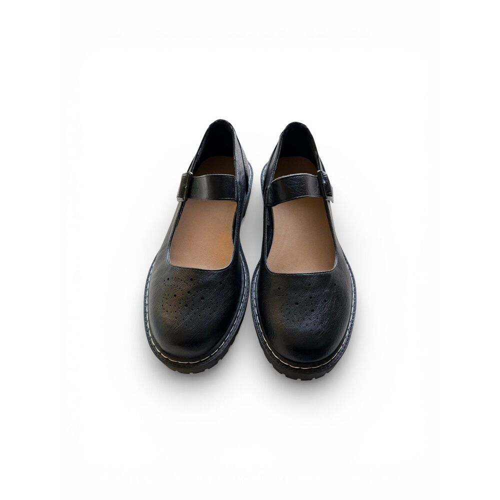 Torrid Black Mary Jane Flat Platform Shoes Round Toe Lugged Sole Goth 9.5WW - Picture 4 of 7